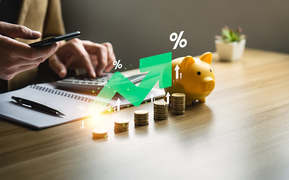 Man with rolling up financials